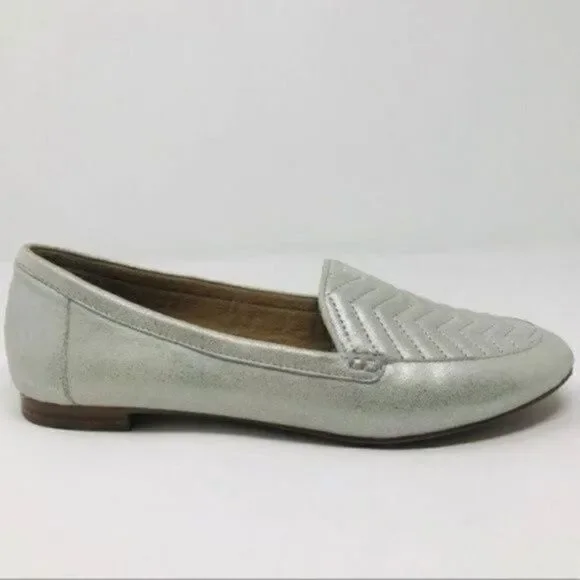 Talbots womans metallic silver suede slip on slipper 6M BoxB - Picture 1 of 7